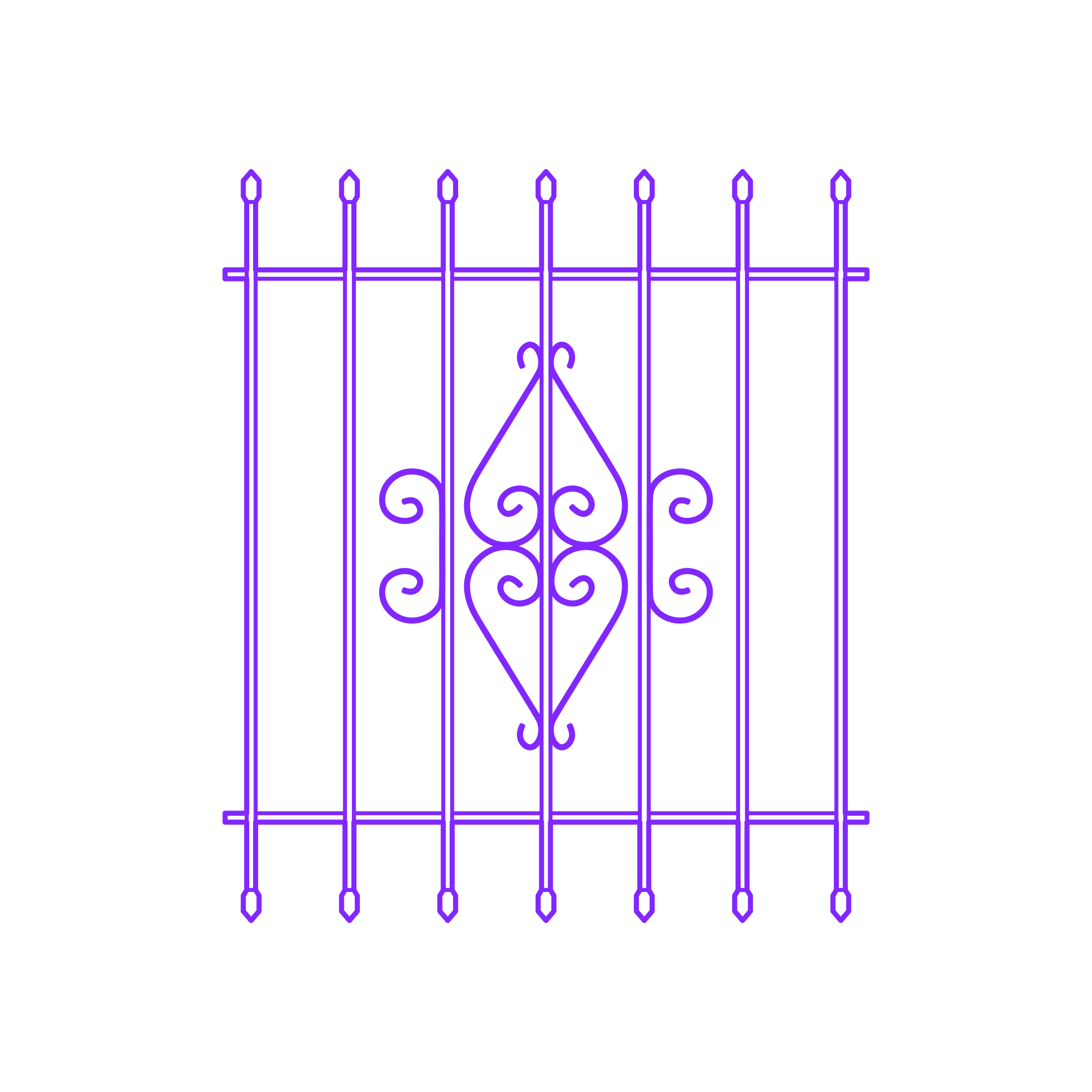 Buildings Window Security Bars Ornate Sticker Outline Svg File Free Vectors